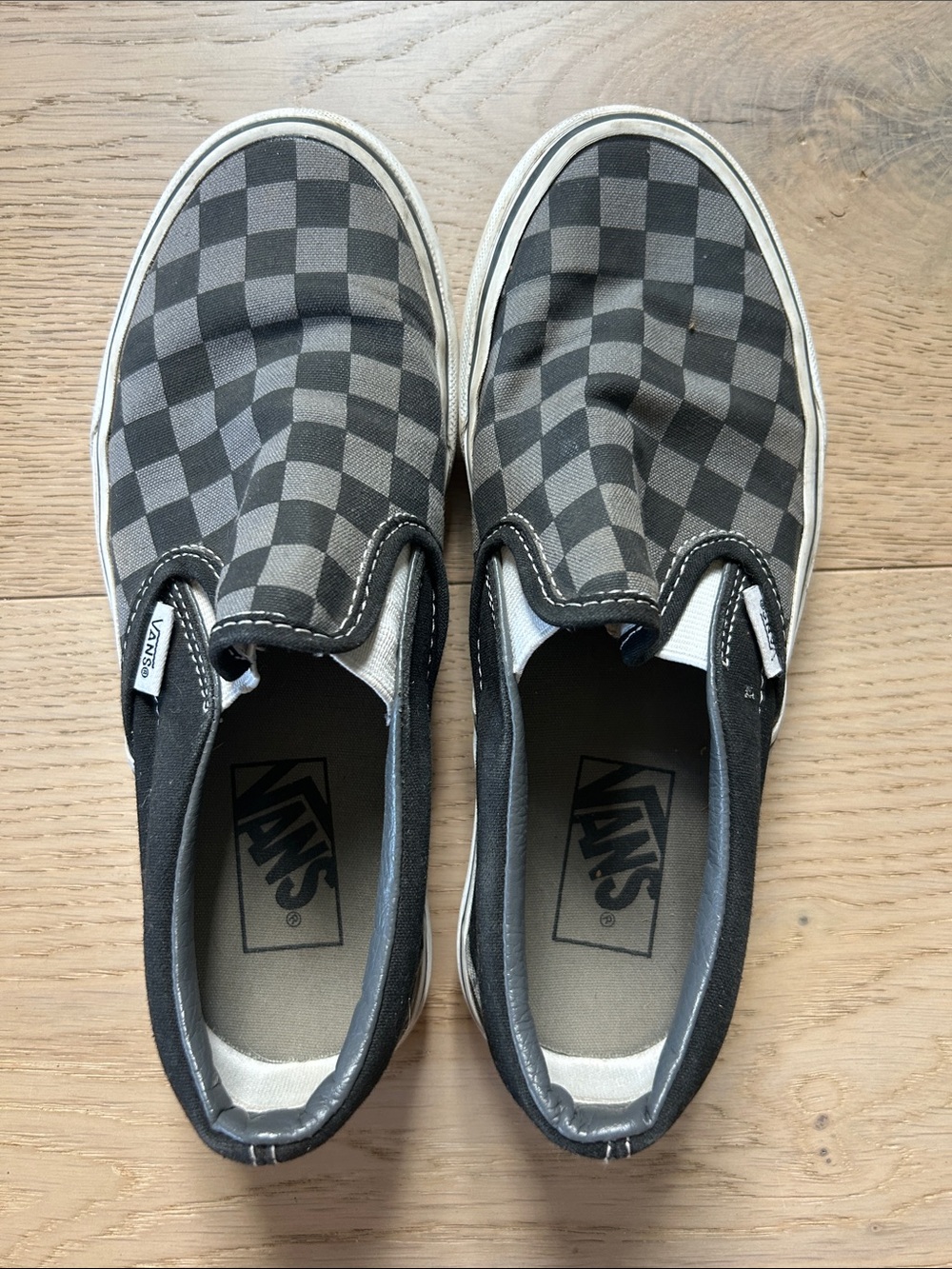 Vans Kids Classic Slip-On Checkerboard - Black/Grey